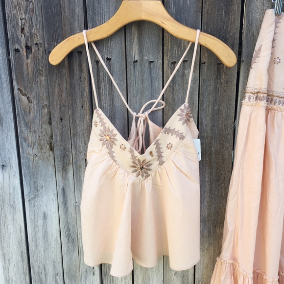 Free People Crystal Cove Two Piece Maxi Dress Linen M - Picture 4 of 16